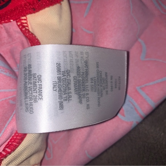 D&co 2 piece Tankini Red with sailboat print 20W - Picture 7 of 12